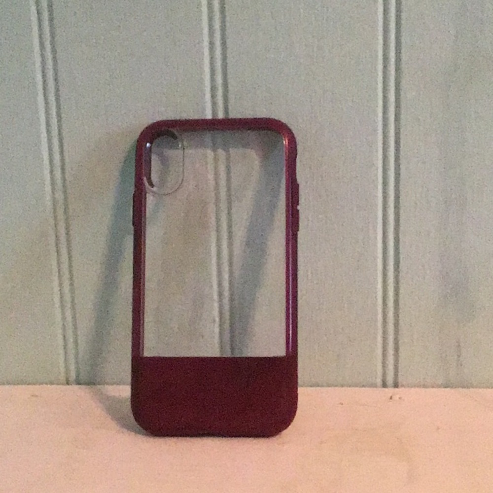 Clear and purple otter box iPhone XR phone case